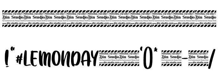 LEMONDAY Personal Use Font OTHER CHARS