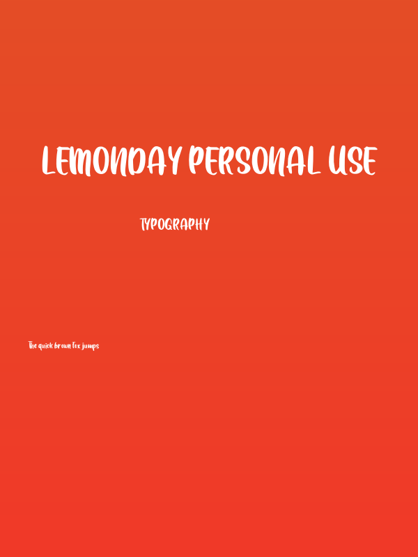 LEMONDAY Personal Use Poster
