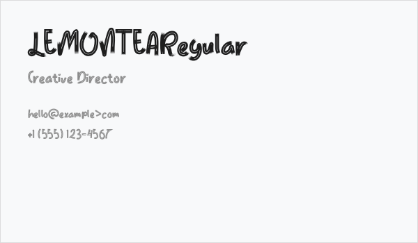 LEMONTEARegular Business Card