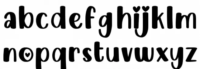 LEMON Schriftart Kleinbuchstaben