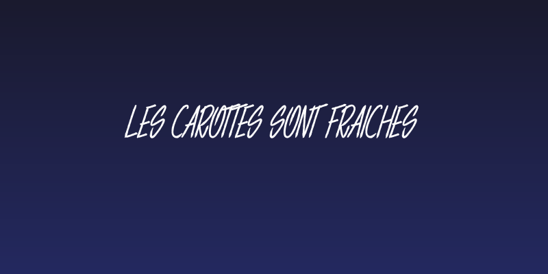 LES CAROTTES SONT FRAICHES Social Header