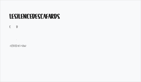 LESILENCEDESCAFARDS Business Card