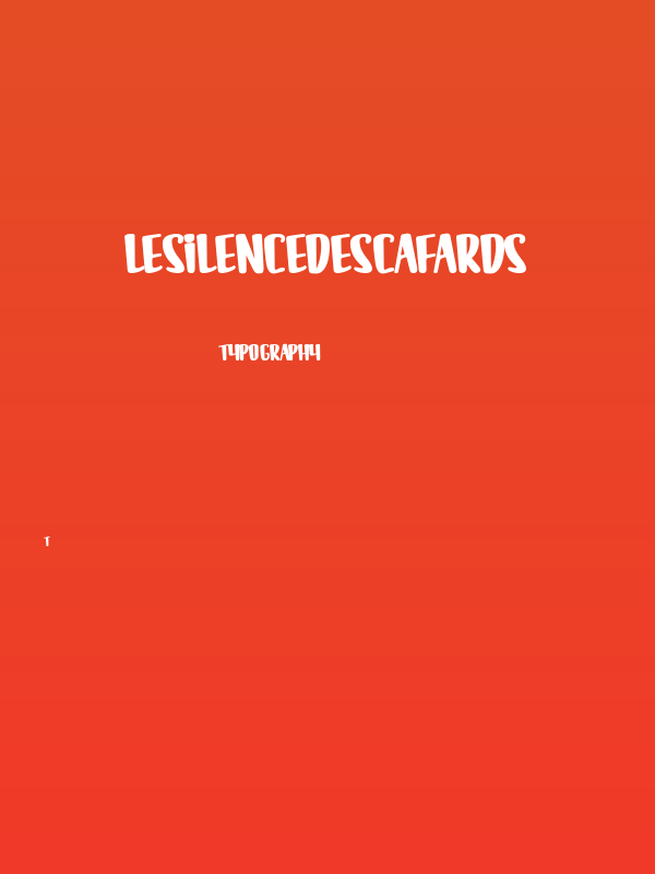 LESILENCEDESCAFARDS Poster