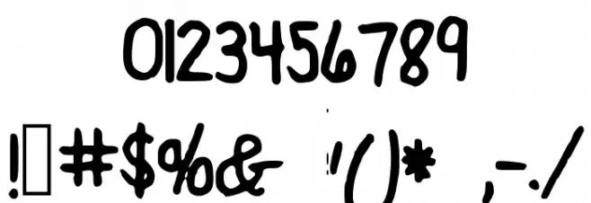 LESLIE Font OTHER CHARS