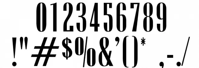 LESterOpti-Condensed Font OTHER CHARS