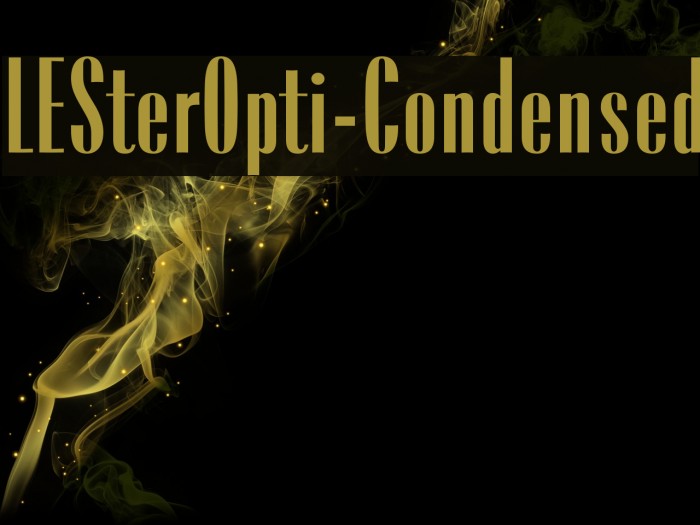 LESterOpti-Condensed Font examples