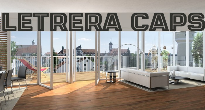 LETRERA CAPS Font examples