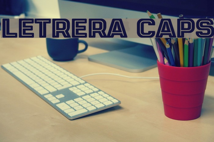 LETRERA CAPS Font examples