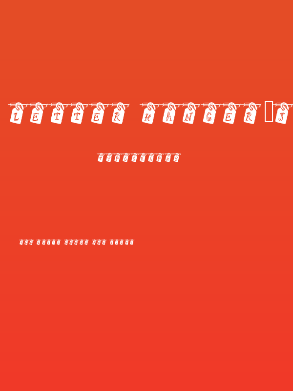 LETTER HANGER_JG Regular Poster