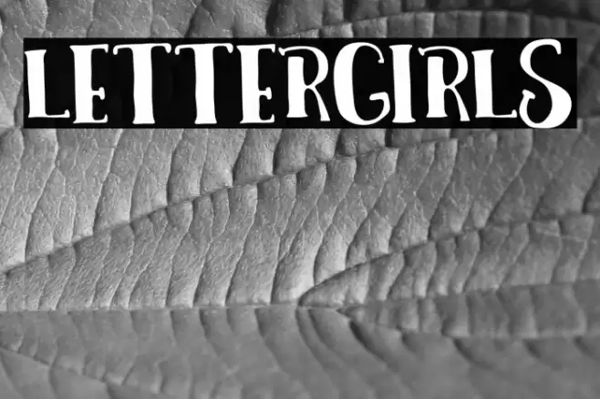 LETTERGIRLS Font examples