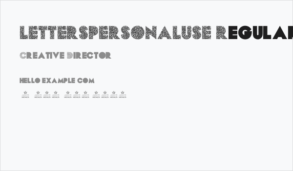 LETTERSPERSONALUSE-Regular Business Card