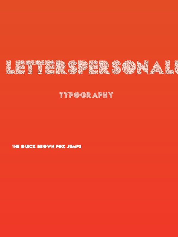 LETTERSPERSONALUSE-Regular Poster