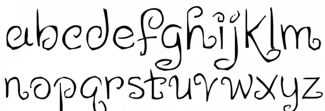 LEVO Scaloopy Font LOWERCASE