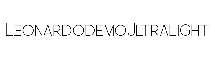 LEonardoDemoUltralight  les polices de caractères gratuit tlcharger