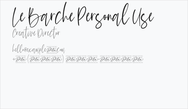 Le Barche Personal Use Business Card