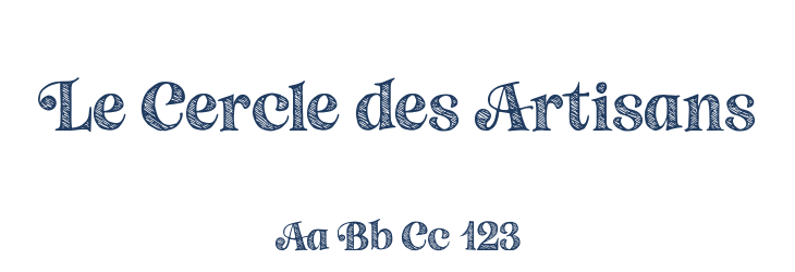 Le Cercle des Artisans Font Preview