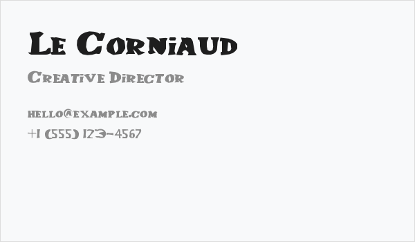Le Corniaud Business Card