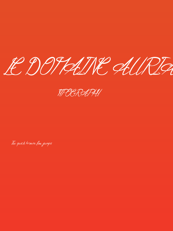 Le Domaine Auriane Poster