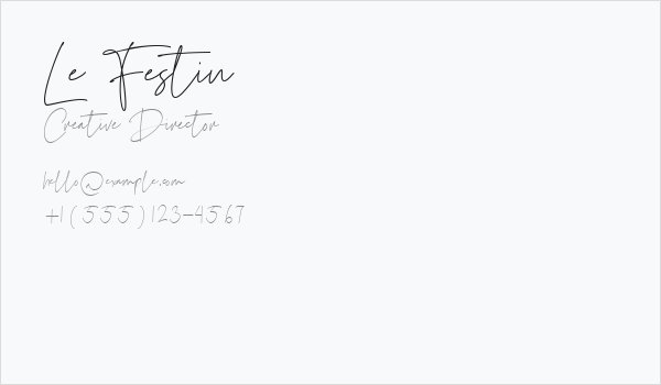 Le Festin Business Card