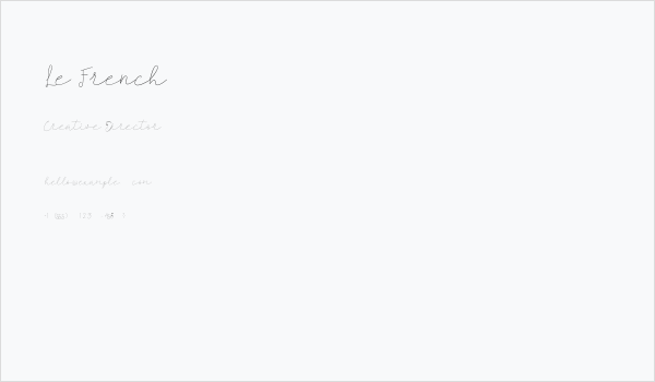 Le French Business Card