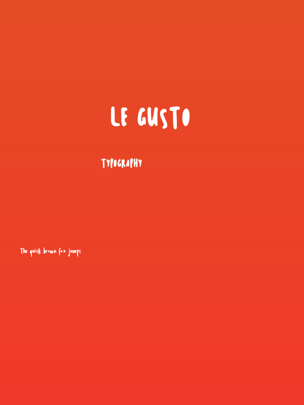 Le Gusto Poster