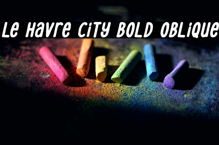 Le Havre City Bold Oblique Example 3