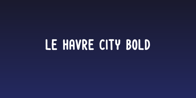 Le Havre City Bold Social Header