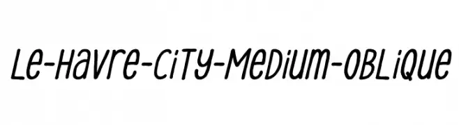Le-Havre-City-Medium-Oblique  Скачать бесплатные шрифты