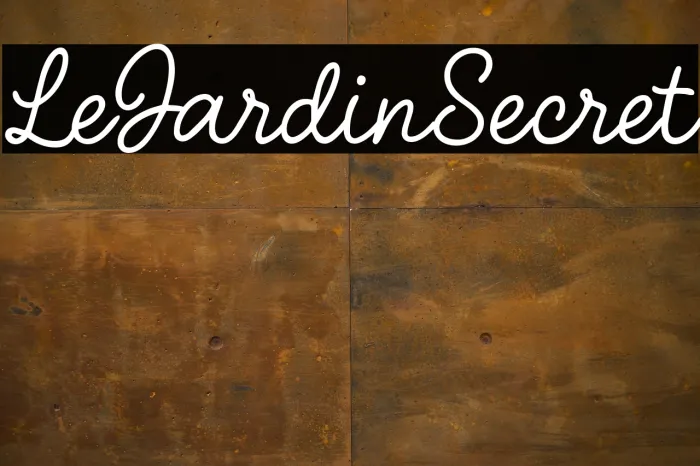 Le Jardin Secret Example 1
