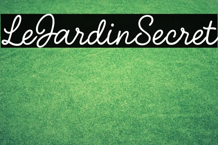 Le Jardin Secret Example 2