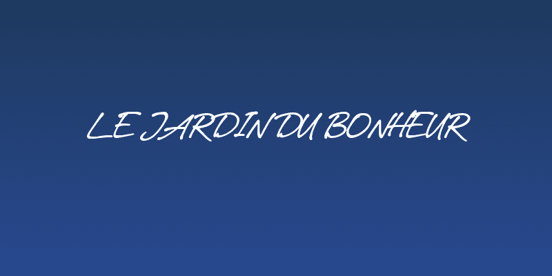 Le Jardin du Bonheur Social Header