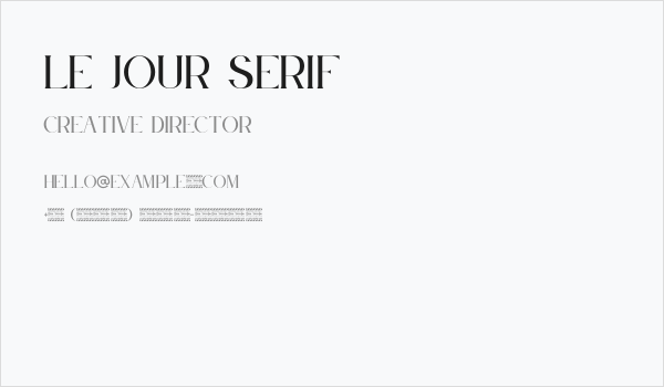 Le Jour Serif Business Card