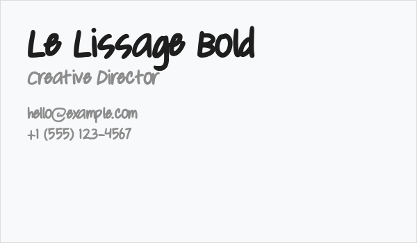 Le Lissage Bold Business Card