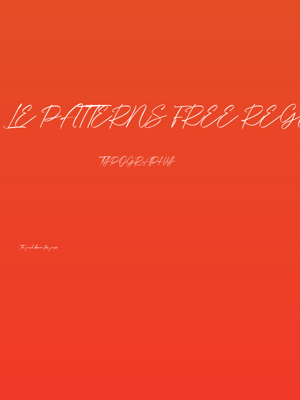 Le Patterns Free Regular Poster