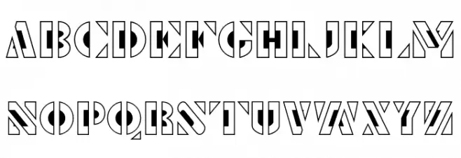 Le Pochoir Creux 字体 大写