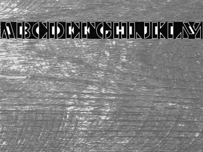 Le Pochoir Creux Font examples