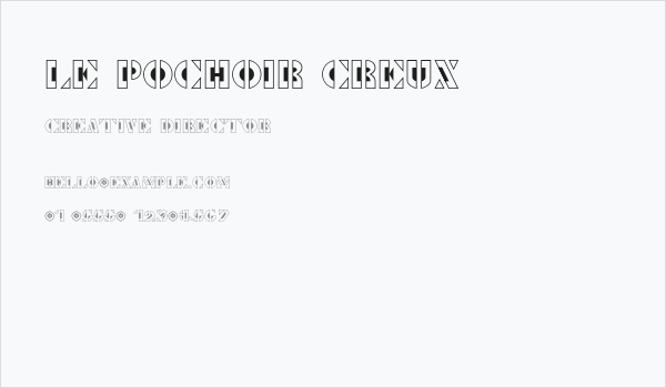 Le Pochoir Creux Business Card