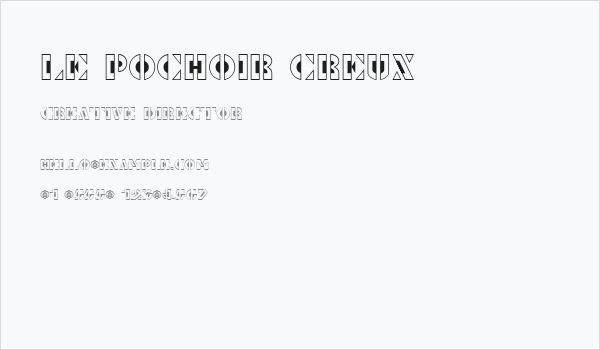 Le Pochoir Creux Business Card