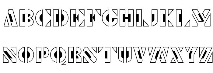 Le Pochoir Creux Font LOWERCASE