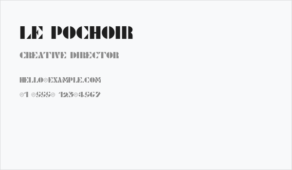 Le Pochoir Business Card