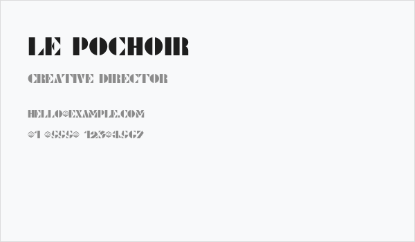 Le Pochoir Business Card