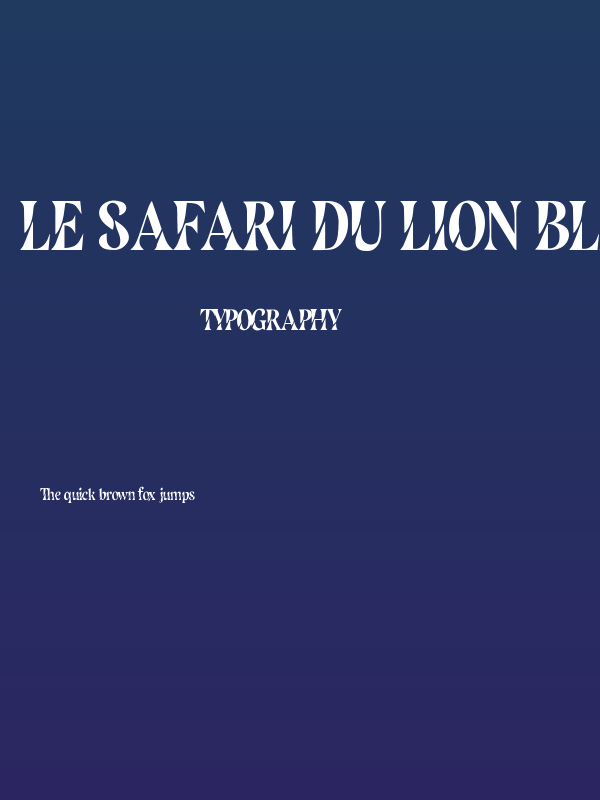 Le Safari du Lion Blanc Poster