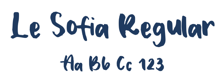 Le Sofia Regular Font Preview