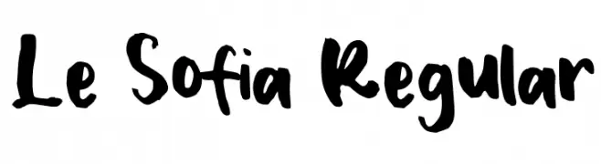 Le Sofia Regular फ़ॉन्ट