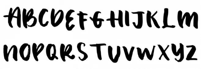 Le Sofia Regular फ़ॉन्ट अपरकेस