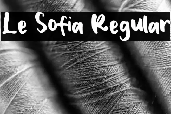 Le Sofia Regular फ़ॉन्ट examples