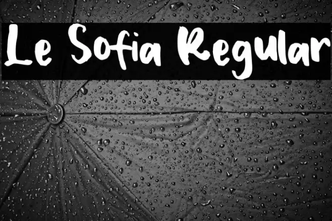 Le Sofia Regular फ़ॉन्ट examples