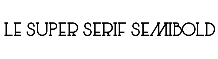 Le Super Serif SemiBold  Скачать бесплатные шрифты