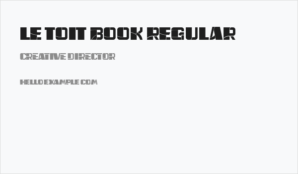 Le Toit Book Regular Business Card