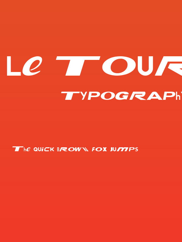Le Tour de Fonts Poster